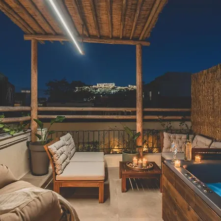 Luxury Apartment With Acropolis View Terrace And Jacuzzi - Living Stone Moonstone Athens Exterior photo