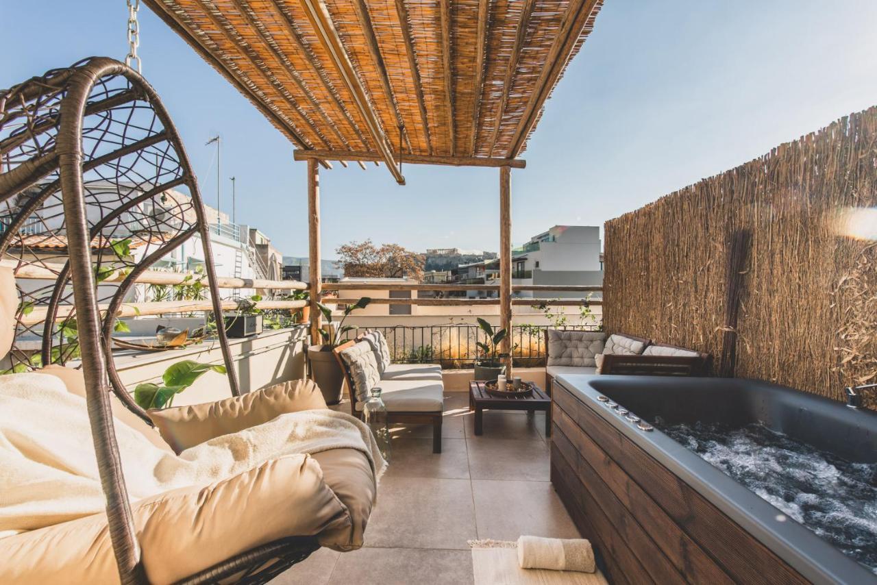 Apartment Luxury With Acropolis View Terrace And Jacuzzi - Living Stone Moonstone Athens