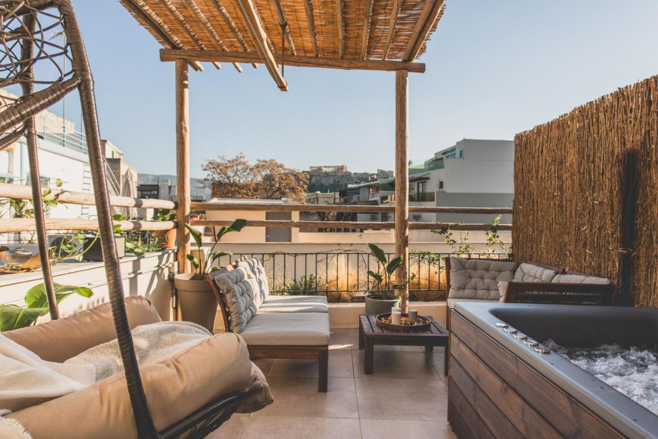 Appartement Luxury With Acropolis View Terrace And Jacuzzi - Living Stone Moonstone *